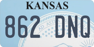 KS license plate 862DNQ