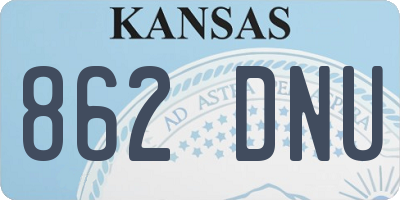KS license plate 862DNU