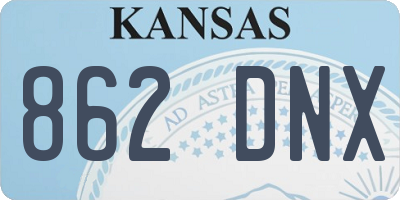 KS license plate 862DNX