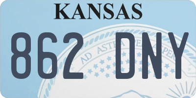 KS license plate 862DNY