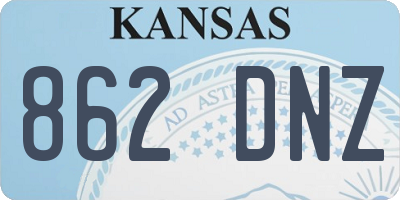 KS license plate 862DNZ