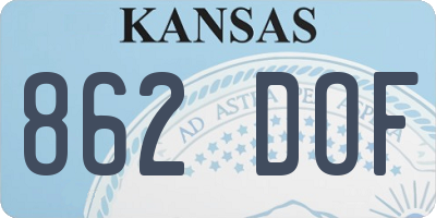 KS license plate 862DOF