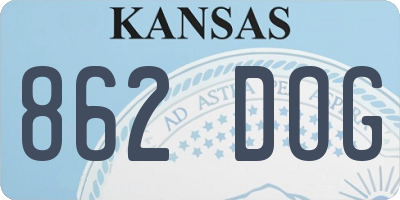 KS license plate 862DOG