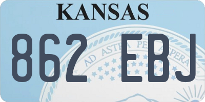 KS license plate 862EBJ