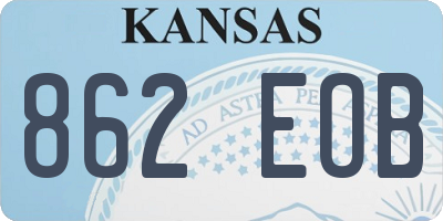 KS license plate 862EOB