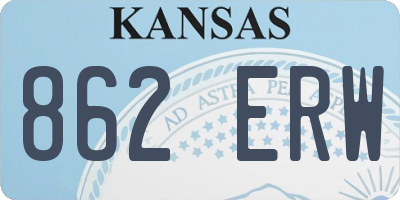 KS license plate 862ERW