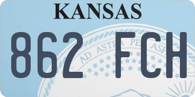 KS license plate 862FCH