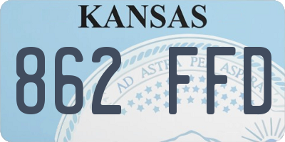 KS license plate 862FFD
