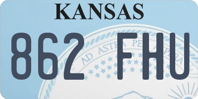 KS license plate 862FHU