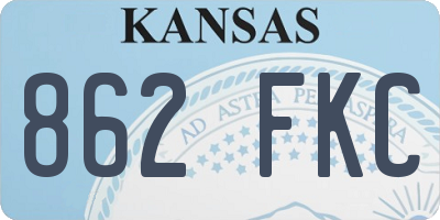 KS license plate 862FKC
