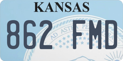 KS license plate 862FMD