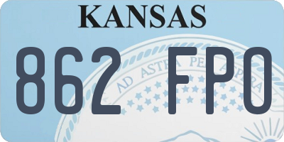 KS license plate 862FPO