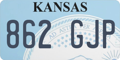 KS license plate 862GJP