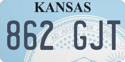 KS license plate 862GJT