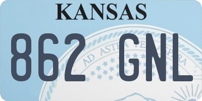 KS license plate 862GNL