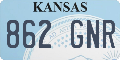 KS license plate 862GNR