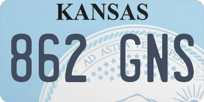 KS license plate 862GNS