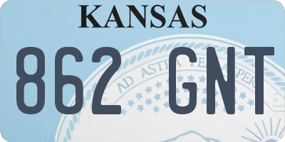 KS license plate 862GNT