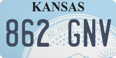 KS license plate 862GNV