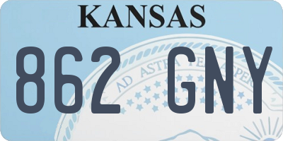 KS license plate 862GNY
