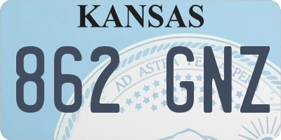 KS license plate 862GNZ