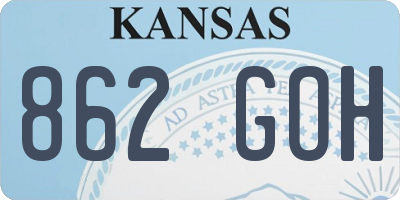 KS license plate 862GOH
