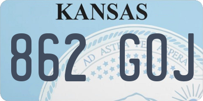 KS license plate 862GOJ