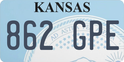 KS license plate 862GPE