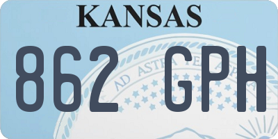 KS license plate 862GPH