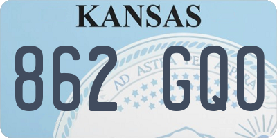 KS license plate 862GQO