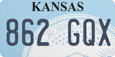KS license plate 862GQX