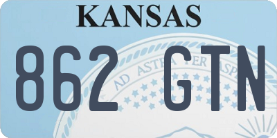 KS license plate 862GTN