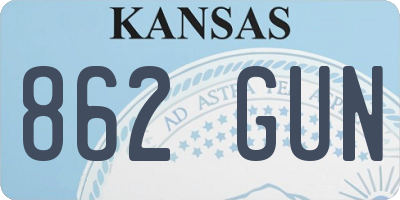 KS license plate 862GUN