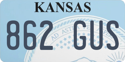 KS license plate 862GUS