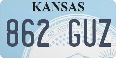 KS license plate 862GUZ