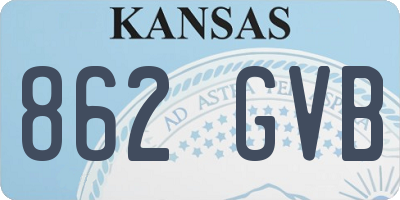 KS license plate 862GVB