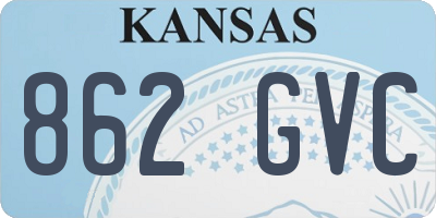 KS license plate 862GVC