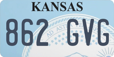 KS license plate 862GVG