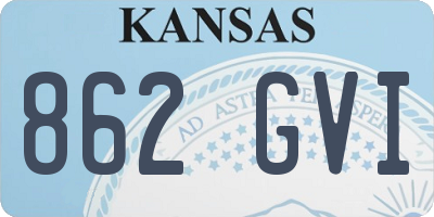 KS license plate 862GVI