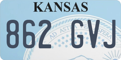 KS license plate 862GVJ