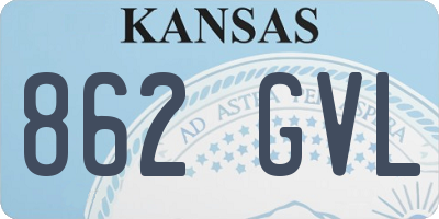 KS license plate 862GVL