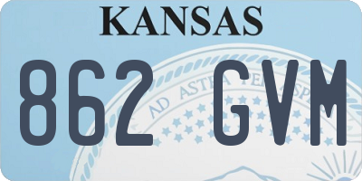 KS license plate 862GVM