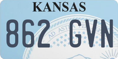 KS license plate 862GVN