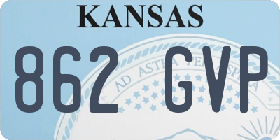KS license plate 862GVP