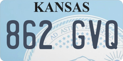 KS license plate 862GVQ