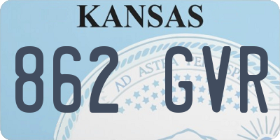 KS license plate 862GVR