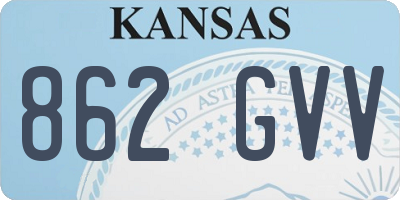 KS license plate 862GVV