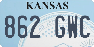 KS license plate 862GWC