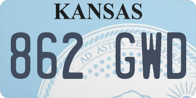 KS license plate 862GWD