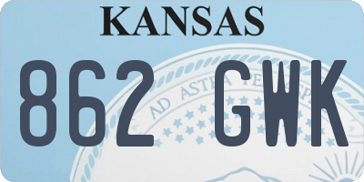 KS license plate 862GWK